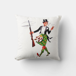 jaunty Scotsman with rifle Cushion
