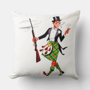 jaunty Scotsman with rifle Cushion