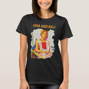 Java Bali Indonesia Traditional Blue Travel T-Shirt