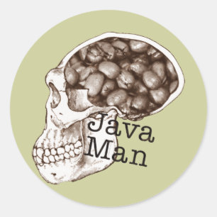 Java Bean Man Classic Round Sticker