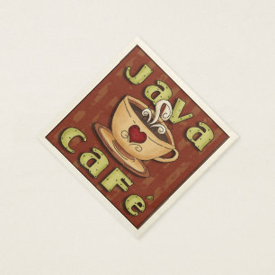 Java Cafe Coffee paper napkins