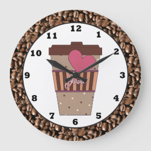 Java Coffee cup Kitchen wall clock