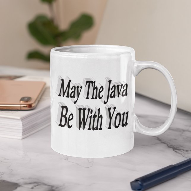 Java funny coffee quote black text mug (Creator Uploaded)