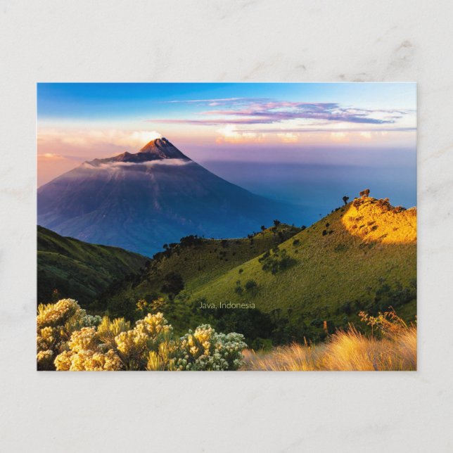 Java, Indonesia picturesque landscape Postcard (Front)