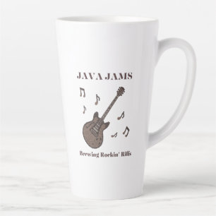Java Jams-Brewing Rockin' Riffs-Coffee-Guitar- Latte Mug