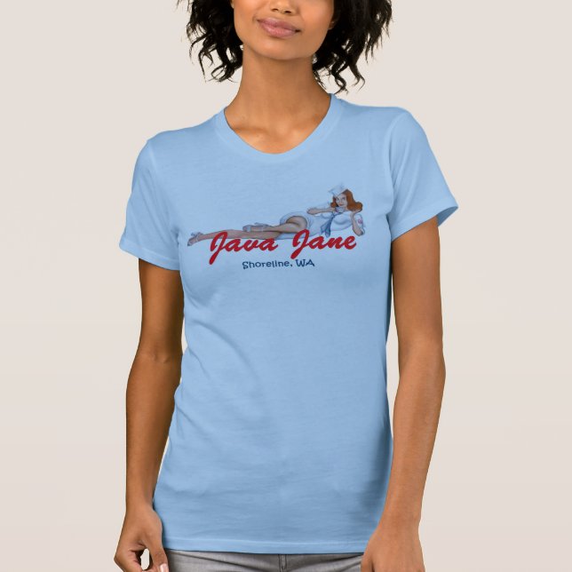 Java Jane Blue Baby Doll Tank Top w/ Rosie (Front)