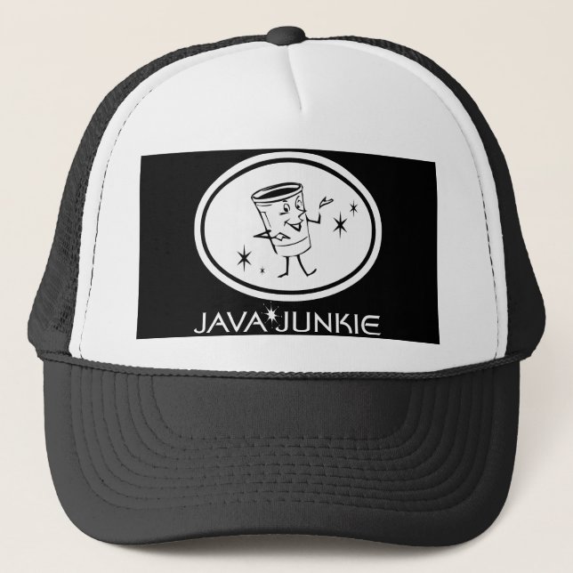 Java Junkie Trucker Hat (Front)