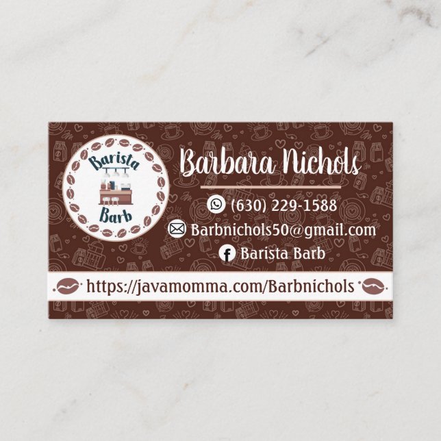 Java Momma Business Card (Front)