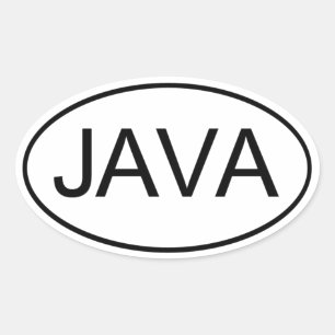 JAVA OVAL STICKER