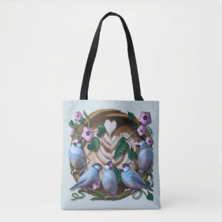 Java Sparrows, Java Coffee Tote Bag