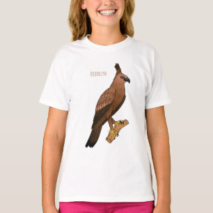 Javan hawk eagle bird cartoon illustration T-Shirt