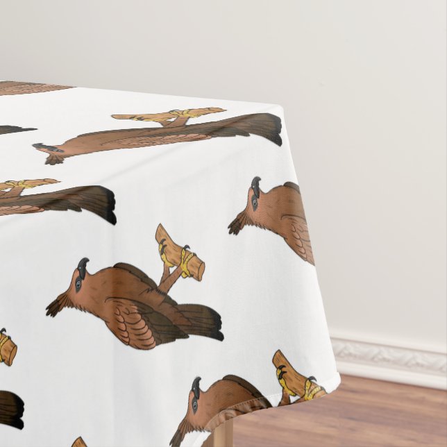 Javan hawk eagle bird cartoon illustration  tablecloth (In Situ)
