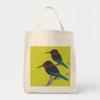 Javan Kingfishers on a Tote Bag