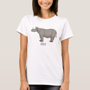 Javan rhinoceros cartoon illustration  T-Shirt