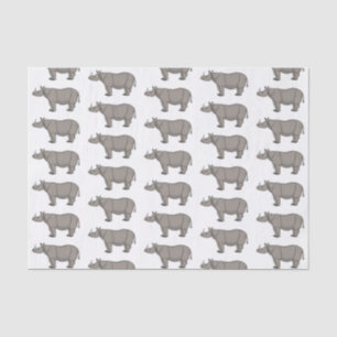 Javan rhinoceros cartoon illustration tissue paper