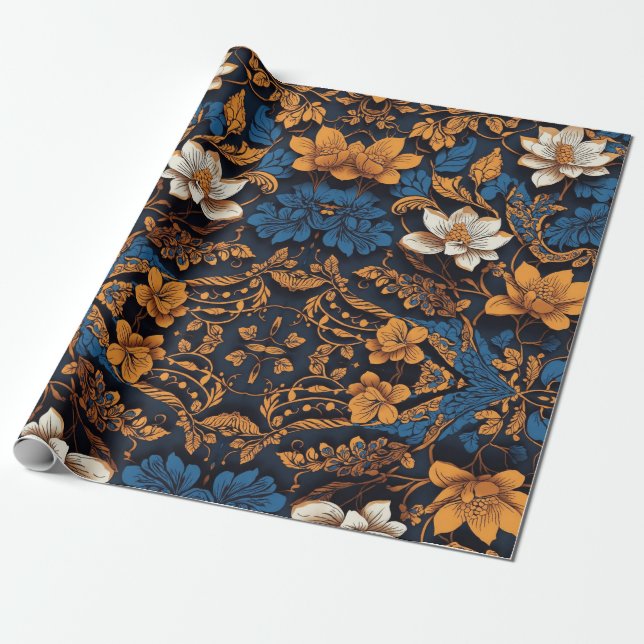 Javanese Batik patterns wrapping paper (Unrolled)