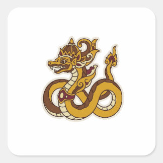 Javanese Dragon Square Sticker