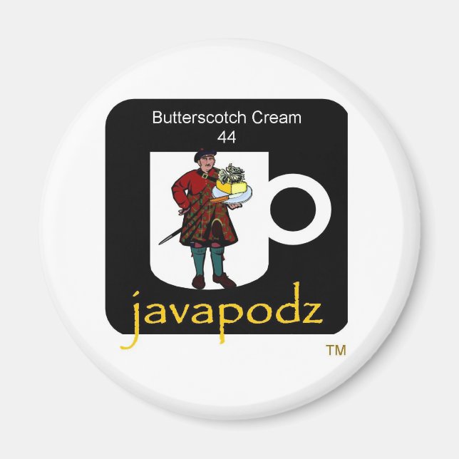 JavaPodz Butterscotch Cream Refrig Magnet 0806 (Front)