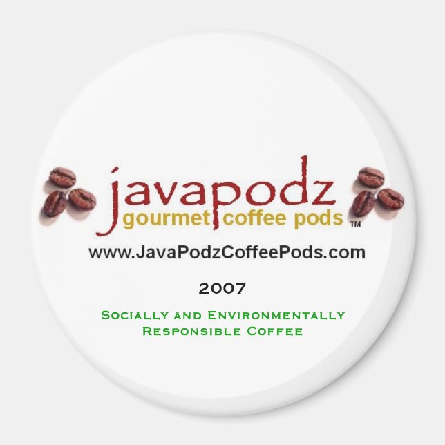 JavaPodz Collectable "Green" 2007 Refrigerator Mag Magnet (Front)