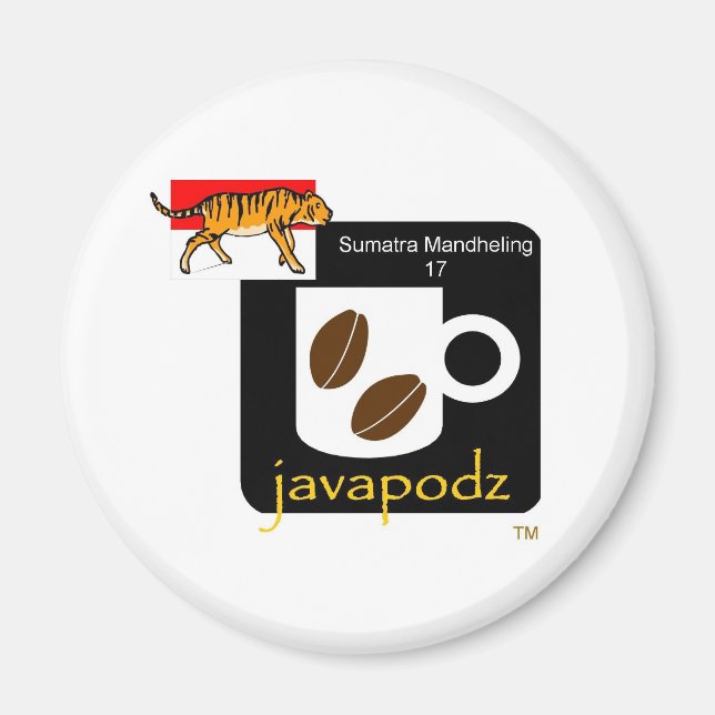 JavaPodz Sumatra Mandheling Magnet (Front)