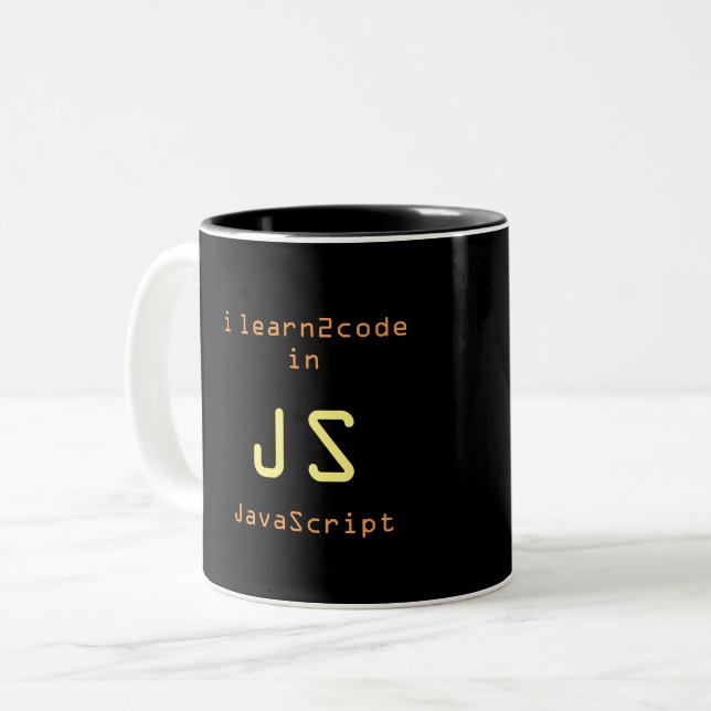 JavaScript Ninja 1 black mug (Front Left)