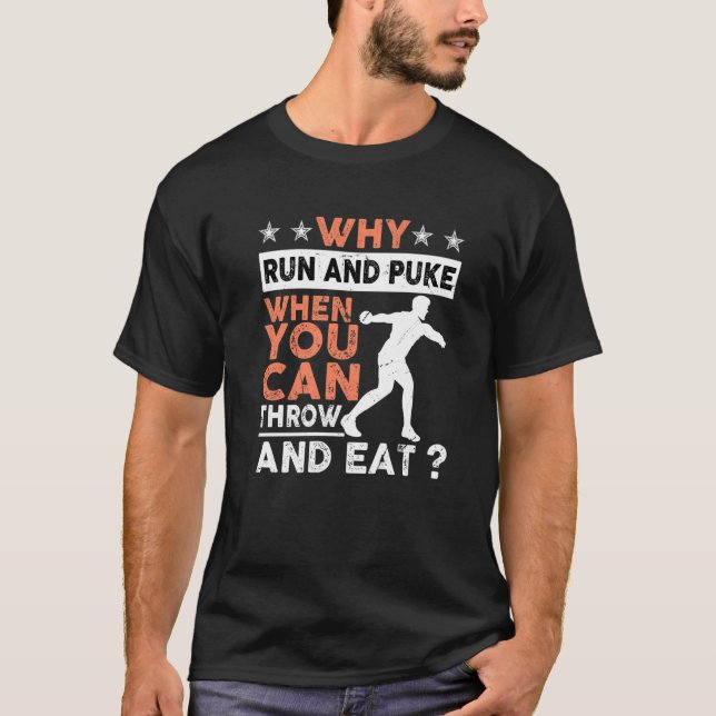Javelin Discus Thrower Sport Joke Athlete Hammer C T-Shirt (Front)