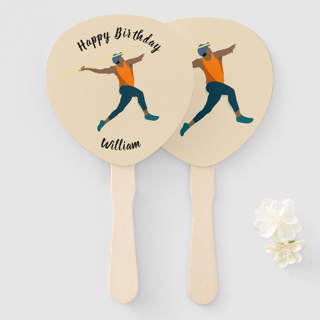 Javelin Hand Fan (Front and Back)