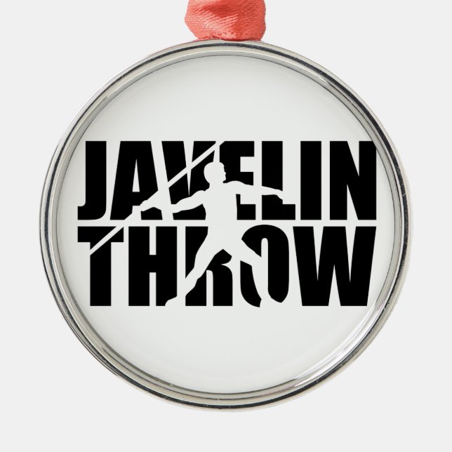 Javelin throw metal tree decoration (Front)