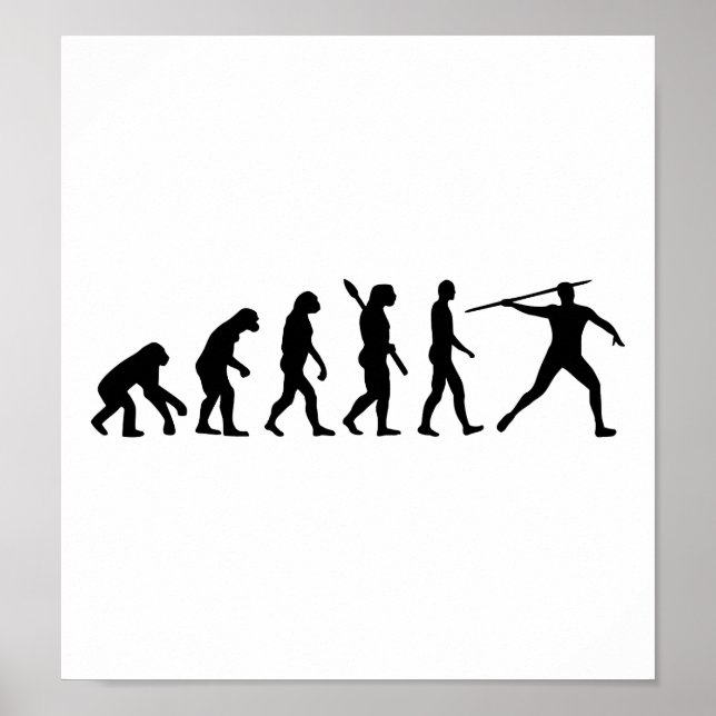 Javelin thrower evolution poster (Front)