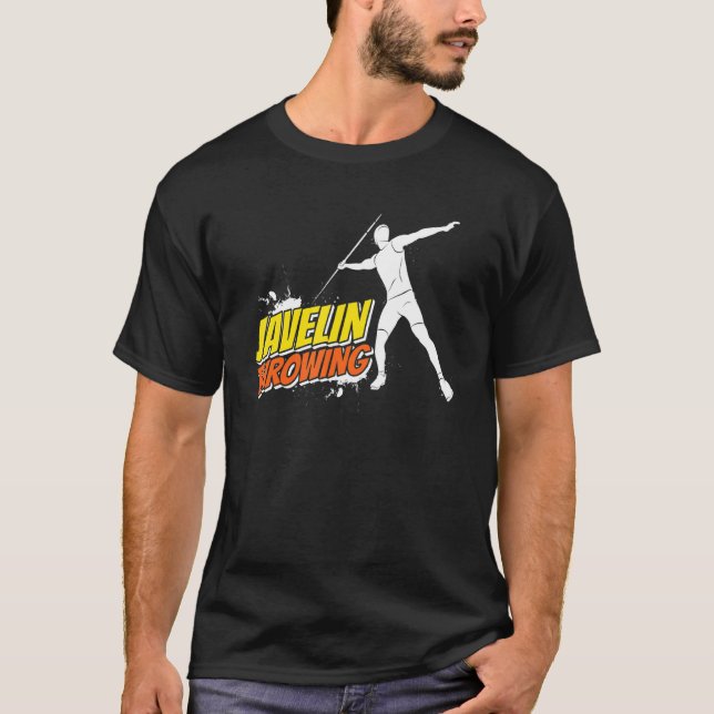 Javelin Throwing Hobby Thrower Throw T-Shirt (Front)