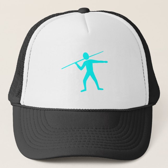Javelin Trower - Cyan Trucker Hat (Front)