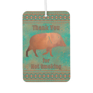 Javelina Copper Teal Colour Personalised Car Air Freshener