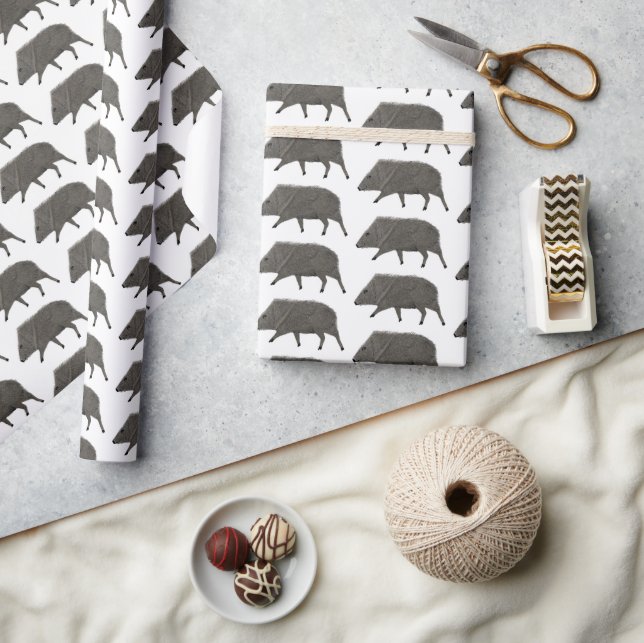 Javelina Desert Animals Pattern Gift Wrapping Paper (Crafts)