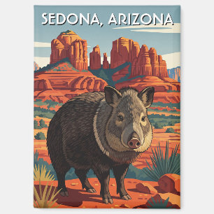 Javelina in Sedona Arizona Travel Vertical Magnet