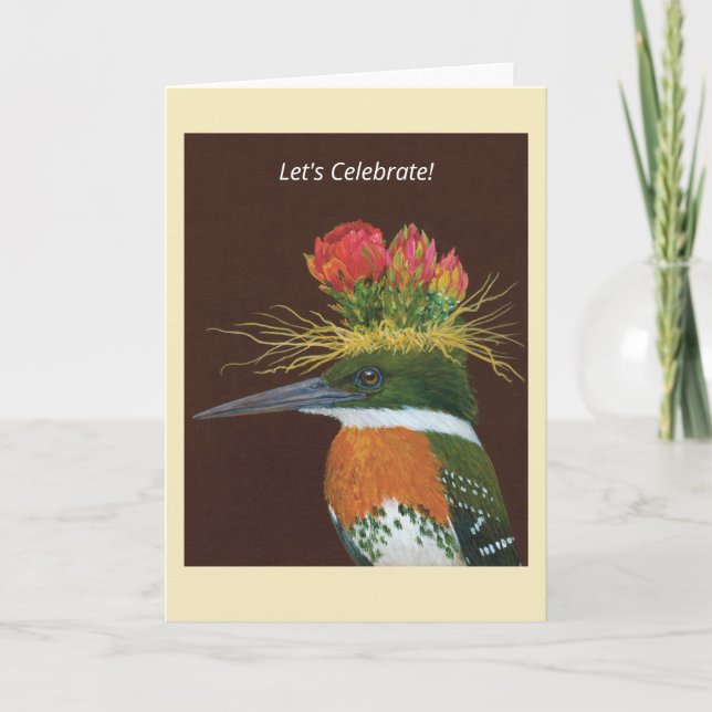 Javier the green kingfisher card (Front)