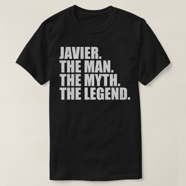 JavierJavier Name Javier given name T-Shirt (Design Front)