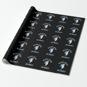 Jaw Ready For This Jou Can Do It Shark Pun Dark BG Wrapping Paper