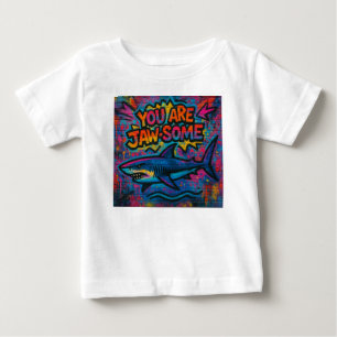 Jaw-some Shark Graffiti Baby T-Shirt
