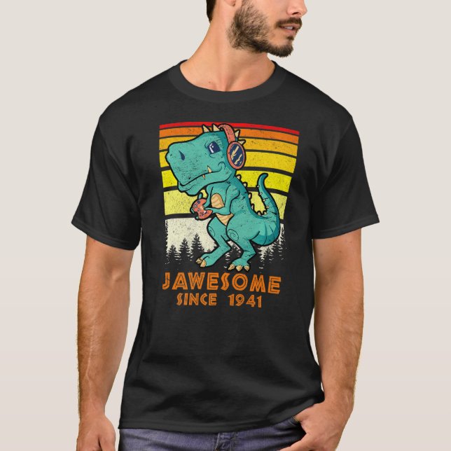 Jawesome Awesome Gamer Since 1941 For Video Game F T-Shirt (Front)