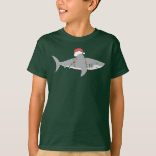 Jawlly Shark Christmas Tee Shirt
