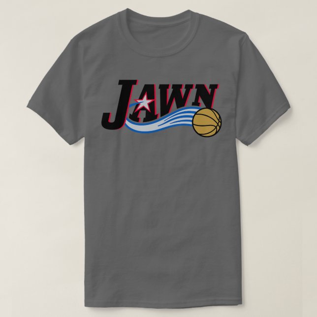 Jawn Retro Basketball White 1 T-Shirt (Design Front)