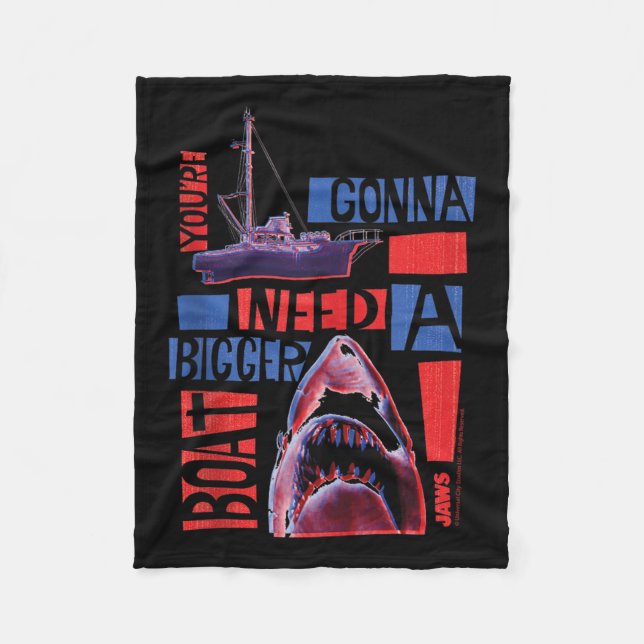Jaws 2025 Need A Bigger Boat Tank Top  Fleece Blanket (Front)