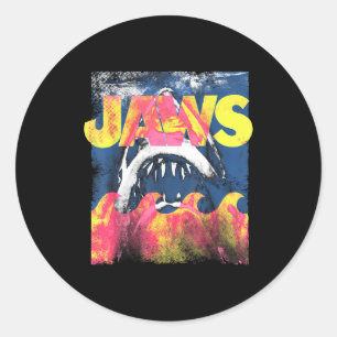 Jaws heat wave poster classic round sticker