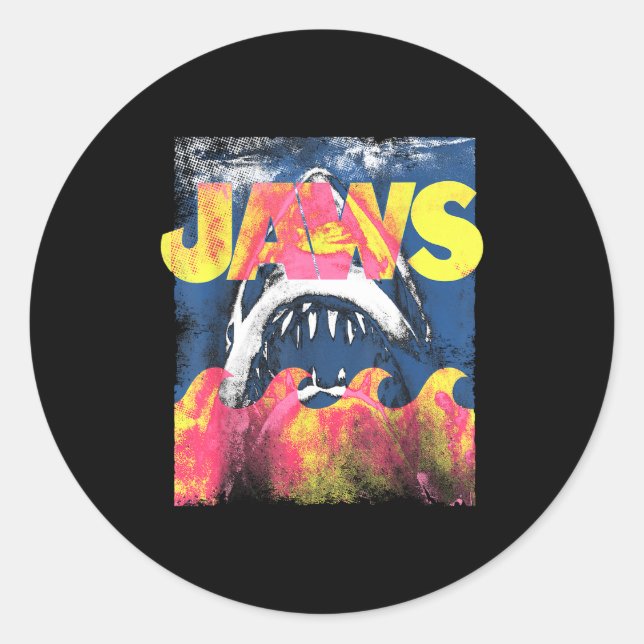 Jaws heat wave poster  classic round sticker (Front)