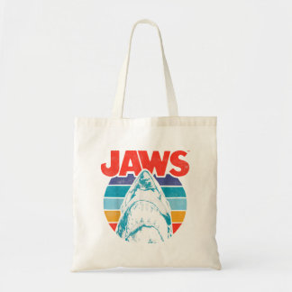Jaws Retro Colours Shark Rainbow Logo  Tote Bag