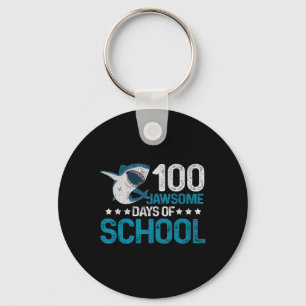 Jawsome Days School 100th Day Kids Boys Vintage No Key Ring