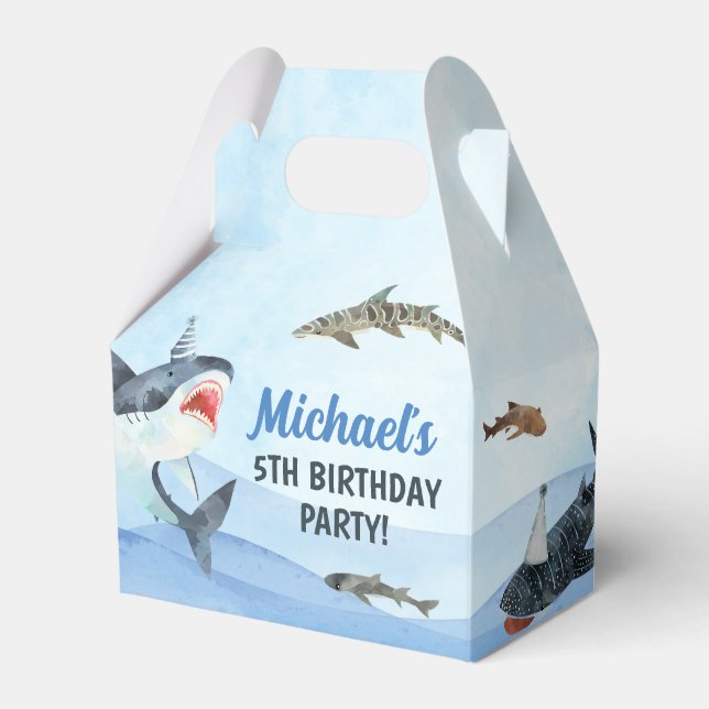 Jawsome Shark Under The Sea Birthday Favour Box (Front Side)