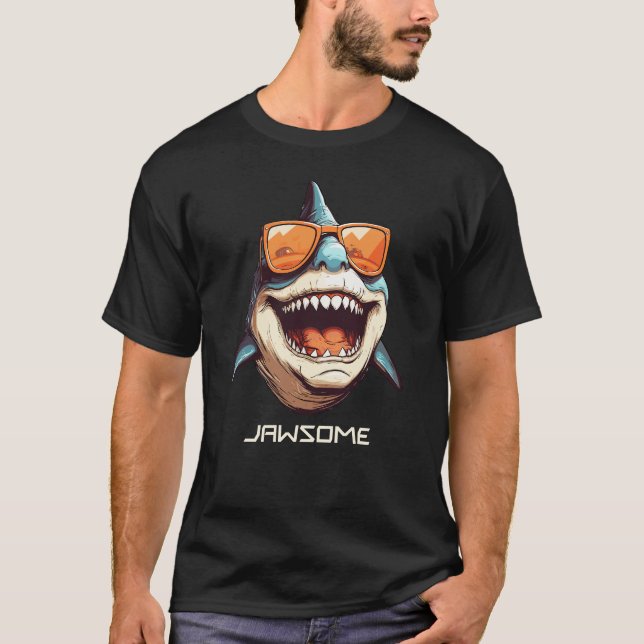 Jawsome Shirt - Fun Smiling Shark Tee (Front)