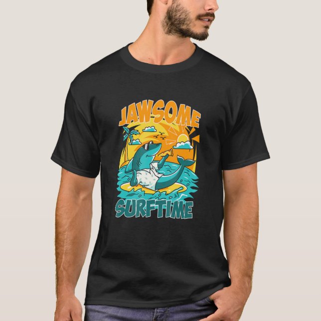Jawsome Surf Time  Hawaii Costumed T-Shirt (Front)