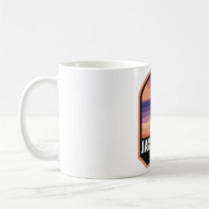 Jax Beach FL Retro Sunset Coffee Mug